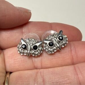 Sparkling Owl Earrings Set